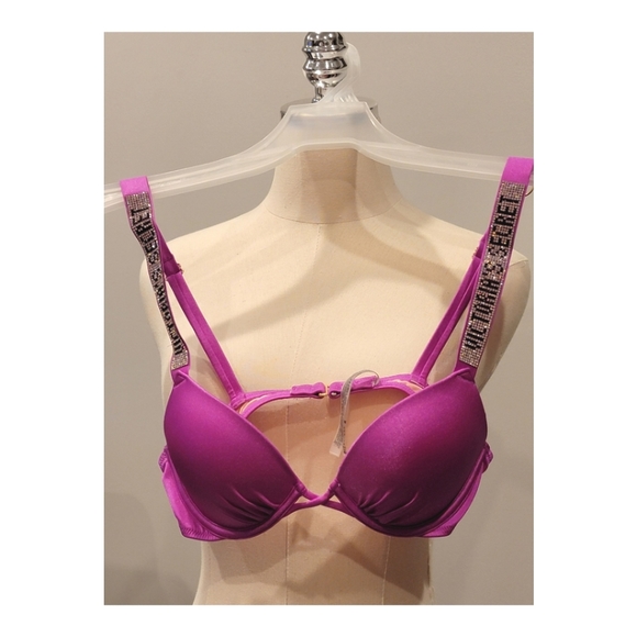 NWOT Victoria Secret Bombshell Add-2-Cups Swimsuit Push-up Top - Picture 4 of 8